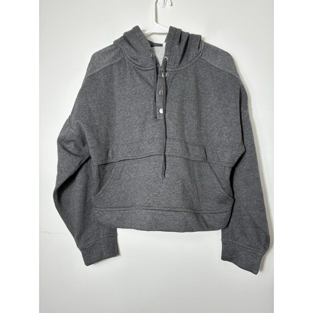 Anthropology Charcoal Hooded Pullover Turtleneck Sweater - Picture 3 of 9